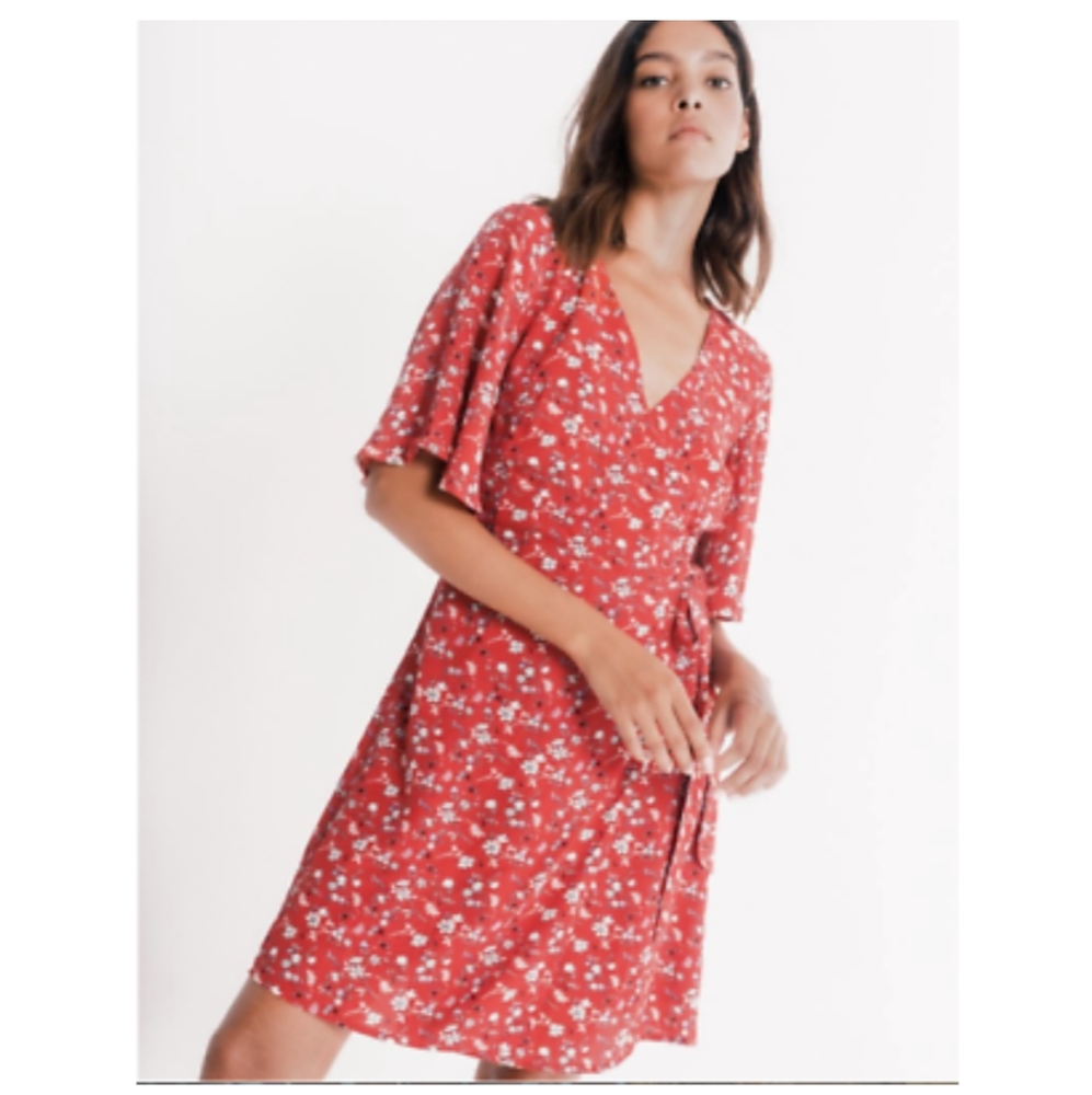 SANCTUARY Girl On Fire Floral-print Faux-wrap Dres